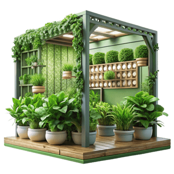 dramatic classic Vertical Farm Interior Cutout with Lush Greenery genuine png