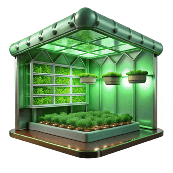 elegant classic Vertical Farm Interior Cutout Artificial Lighting exclusive png