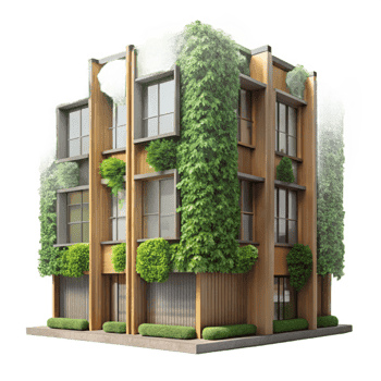 magnificent abstract Vertical Forest Building Facade Cutout professional png