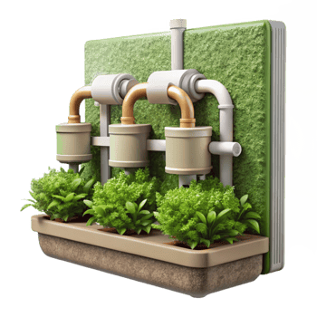 beautiful rustic Vertical Garden Irrigation System Cutout Detailed detailed png