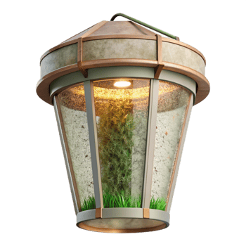 serene classic Vertical Garden Light Fixture Modern Transparent Background high quality png