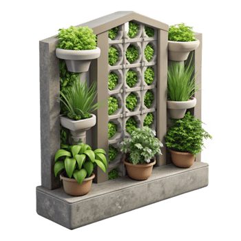 beautiful vintage Vertical Herb Garden Cutout Side Angle professional png