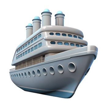 impressive traditional Vintage Cruise Ship Silhouette with Portholes Transparent original png