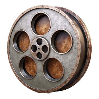 extraordinary creative Vintage Film Reel Isolated Cutout high resolution png