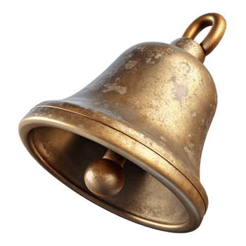 beautiful rustic Vintage Hand Bell Brass Metal Transparent professional png