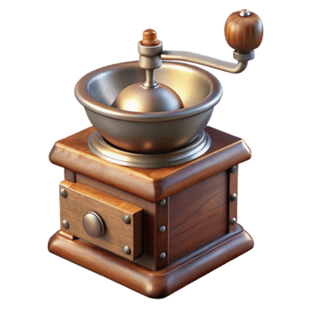 wonderful minimalist Vintage Hand Crank Coffee Grinder Transparent exclusive png