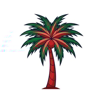 Realistic Chilean Wine Palm Tree Bold Outline Design 1 vector