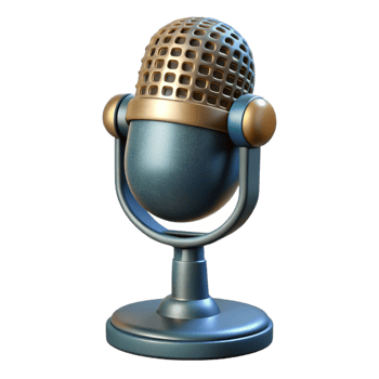 serene artistic Vintage Microphone Front View Isolated Cutout high quality png