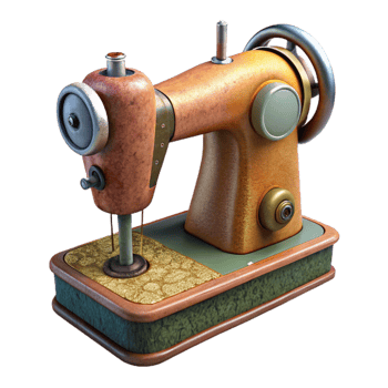 stunning minimalist Vintage Sewing Machine Pedal Operated Isolated detailed png