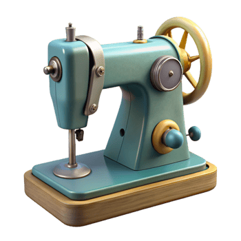 serene classic Vintage Sewing Machine Pedal Operated Isolated detailed png