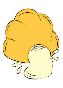 puff cake illustration sticker png