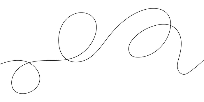 Minimalist Continuous Line Abstract Wave Drawing vector