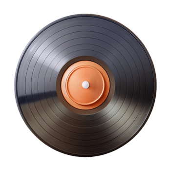 vibrant artistic Vinyl Record Grooves Close Up Transparent Background Cutout high resolution png