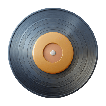 beautiful modern Vinyl Record Label Retro Design Transparent Background high quality png