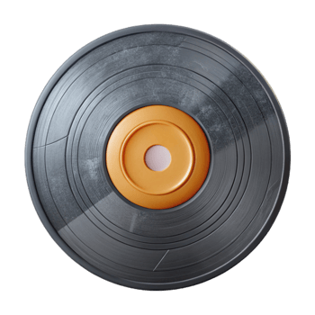 magnificent traditional Vinyl Record Label Retro Design Transparent Background genuine png