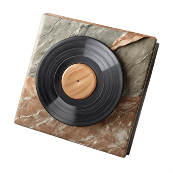 beautiful contemporary Vinyl Record Sleeve Mockup White Transparent Background exclusive png