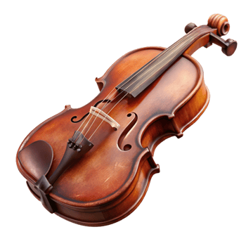 extraordinary vintage Violin Brown Varnish Isolated Element with Detailed Strings high quality png