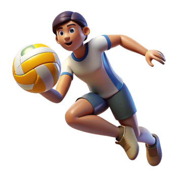 dramatic minimalist Volleyball Player Spiking Ball Dramatic Lighting authentic png