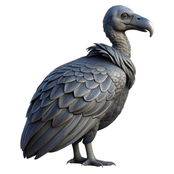beautiful classic Vulture Silhouette Dark Background Isolated high quality png