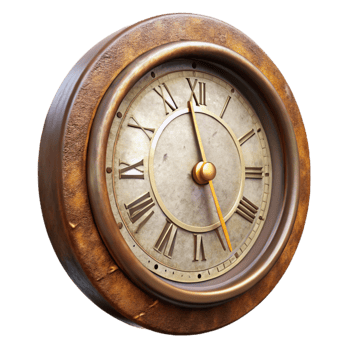 extraordinary creative Wall Clock Antique Style Isolated premium png