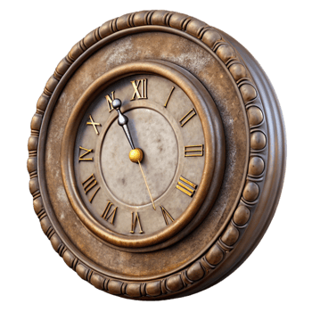 magnificent contemporary Wall Clock Antique Style Isolated original png