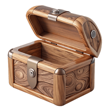 wonderful contemporary Walnut Wood Jewelry Box Top View Cutout high resolution png