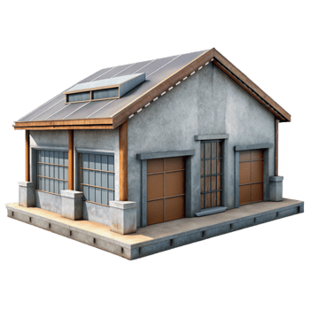 impressive modern Warehouse Building Transparent Background original png