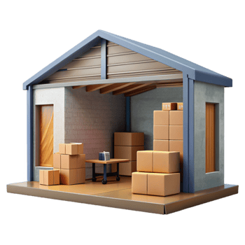 impressive modern Warehouse Interior with Boxes Cutout genuine png