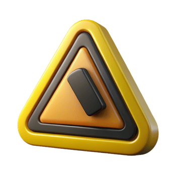 extraordinary artistic Warning Sign Triangle Shape Yellow Black Cutout genuine png