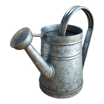 impressive creative Watering Can Metal Galvanized Cutout professional png