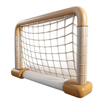 vibrant modern Water Polo Goal Net White Mesh Isolated Cutout original png