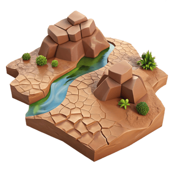 wonderful traditional Water Scarcity Dry Riverbed Cracked Earth Transparent Background exclusive png