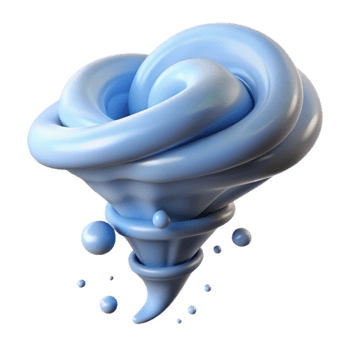 elegant creative Waterspout Ocean Spray White Transparent Background detailed png