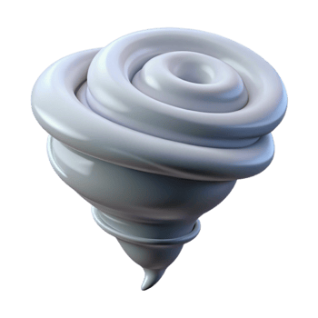 beautiful creative Waterspout Rotating Rapidly White Transparent Background high resolution png