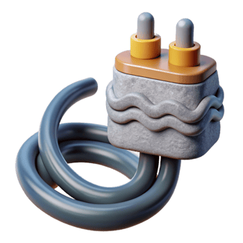 serene abstract Wave Energy Converter Power Cable Connection Point Cutout high quality png