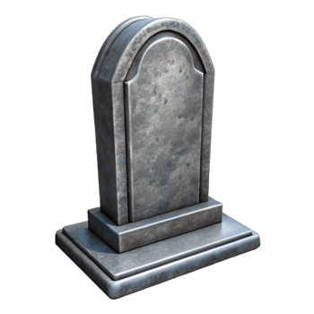 extraordinary minimalist Weathered Tombstone Front View Transparent high quality png