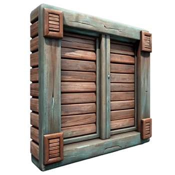 impressive minimalist Weathered Wooden Shutter Detail Isolated genuine png