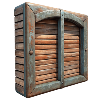 impressive classic Weathered Wooden Shutter Detail Isolated exclusive png