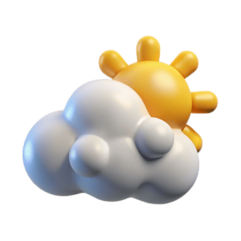 magnificent contemporary Weather Forecast Icon Sunny with Clouds Transparent Background detailed png