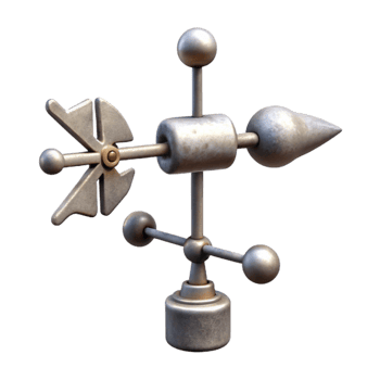 dramatic artistic Weather Vane Transparent Background Cutout Side View high quality png