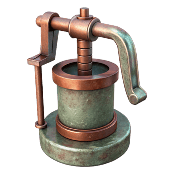 elegant traditional Well Pump Handle Isolated with Metal authentic png