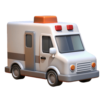 magnificent rustic White Ambulance Front View Transparent Cutout detailed png