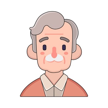illustration of Elderly Man vector