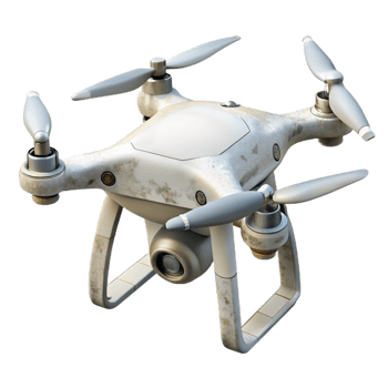 magnificent traditional White Drone with Rotating Blades Cutout high resolution png