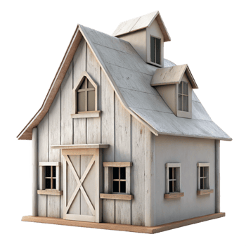 beautiful modern White Farmhouse Cutout Transparent Background genuine png