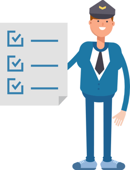 Postman Character and Check List Document png