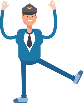 Smile Postman Character Relaxing Illustration png