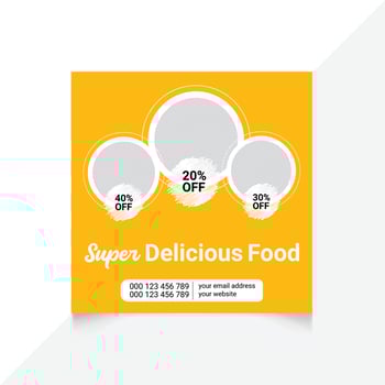 Delicious food promotion social media vector