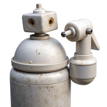 dramatic creative White Industrial Robot Painting Spray Cutout Element authentic png