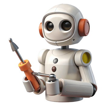 beautiful rustic White Industrial Robot with Touchscreen Cutout exclusive png
